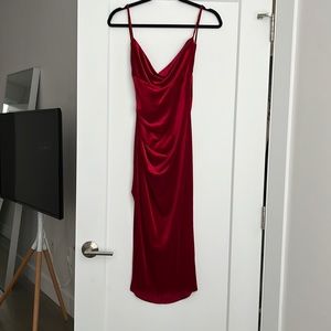 XS Katie May velvet low drapey back dress
